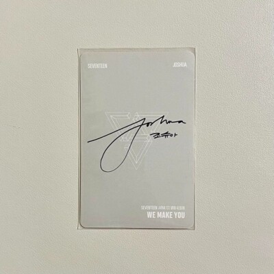 SEVENTEEN Japan 1st mini album we make you Joshua Photocard Normal