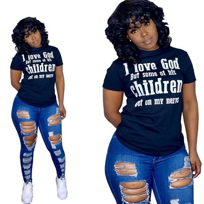 New Women Stylish Short Sleeves O Neck Letter Print Casual T-Shirt Tops Cute New Women Stylish Short Sleeves O Neck Letter Print Casual T-Shirt Tops Cute