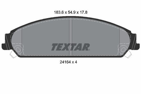Textar 2416401 Bremsbelagsatz,Scheibenbremse FüR Chrysler,Chrysler ( Bbdc-image