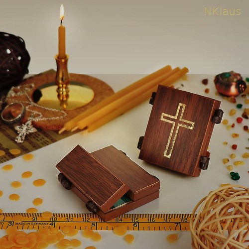 Ikone - Heiliger Christophorus - christliche reise Altar Holz Triptychon - Picture 2 of 3