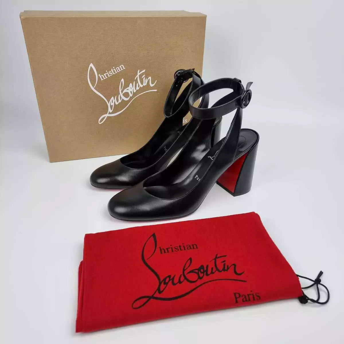 Christian Louboutin Miss Sab 85MM Black Pumps New | eBay
