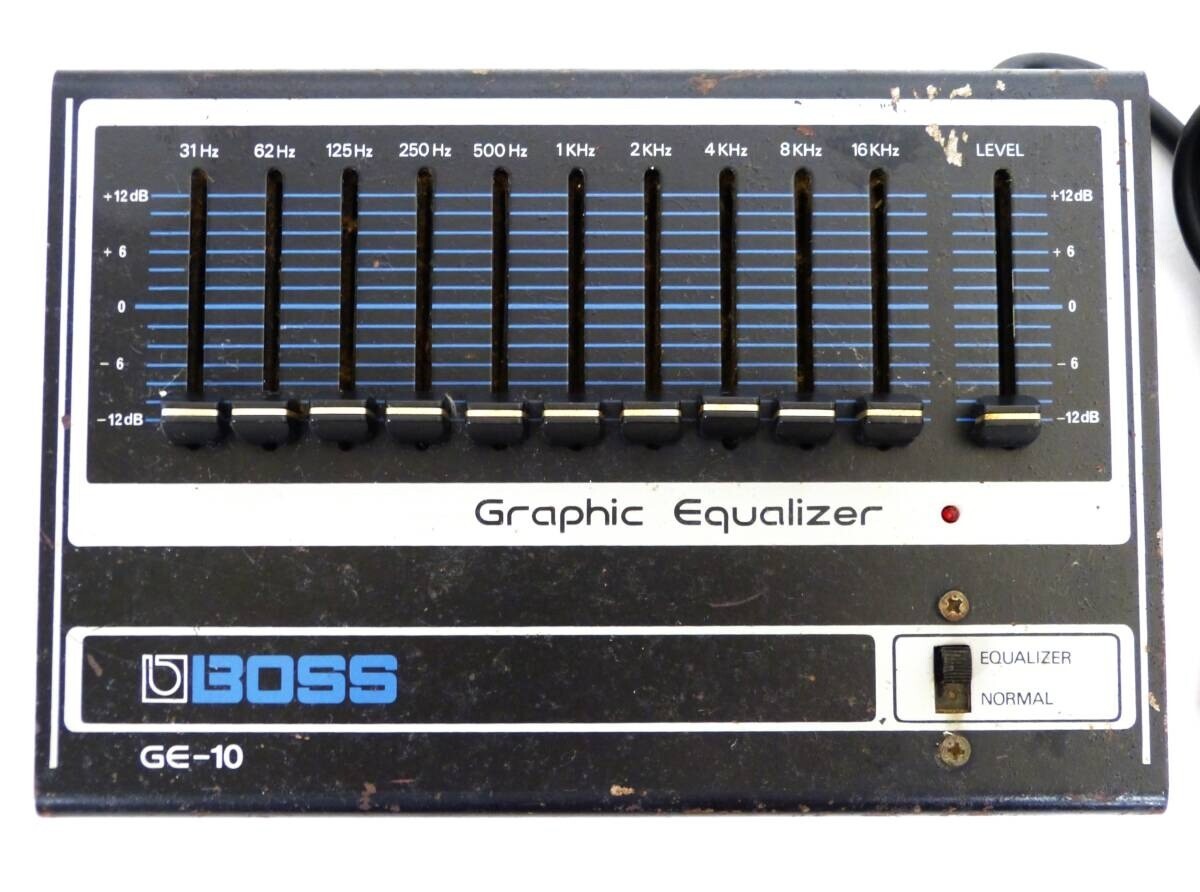 ギター Boss GE-10 Graphic Equalizer Excellent !! BOSS GE-10 Graphic Equalizer EQ Vintage Guitar