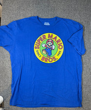 Super Mario Bros 1985 - Nintendo 2018 100 cotton 2XL Blue unisex T shirt