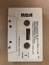 Mozart: Concerto No. 20 in D Minor Vintage Cassette Tape 1985 Classical