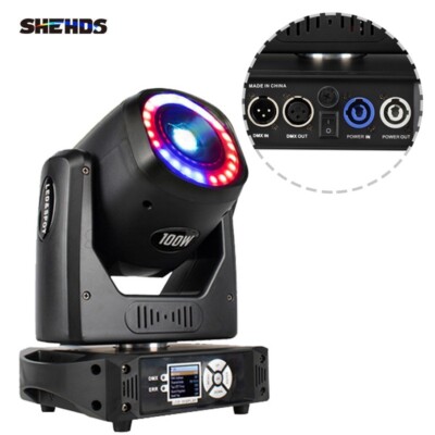 SHEHDS LED 100W Spot Gobo With Circle 6 prism Moving Head Lighting DMX Stage Bar