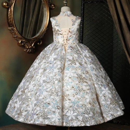 Luxury Party Dress Girls Children Evening Elegant Dresses Long Prom Ball Gown - Picture 4 of 29