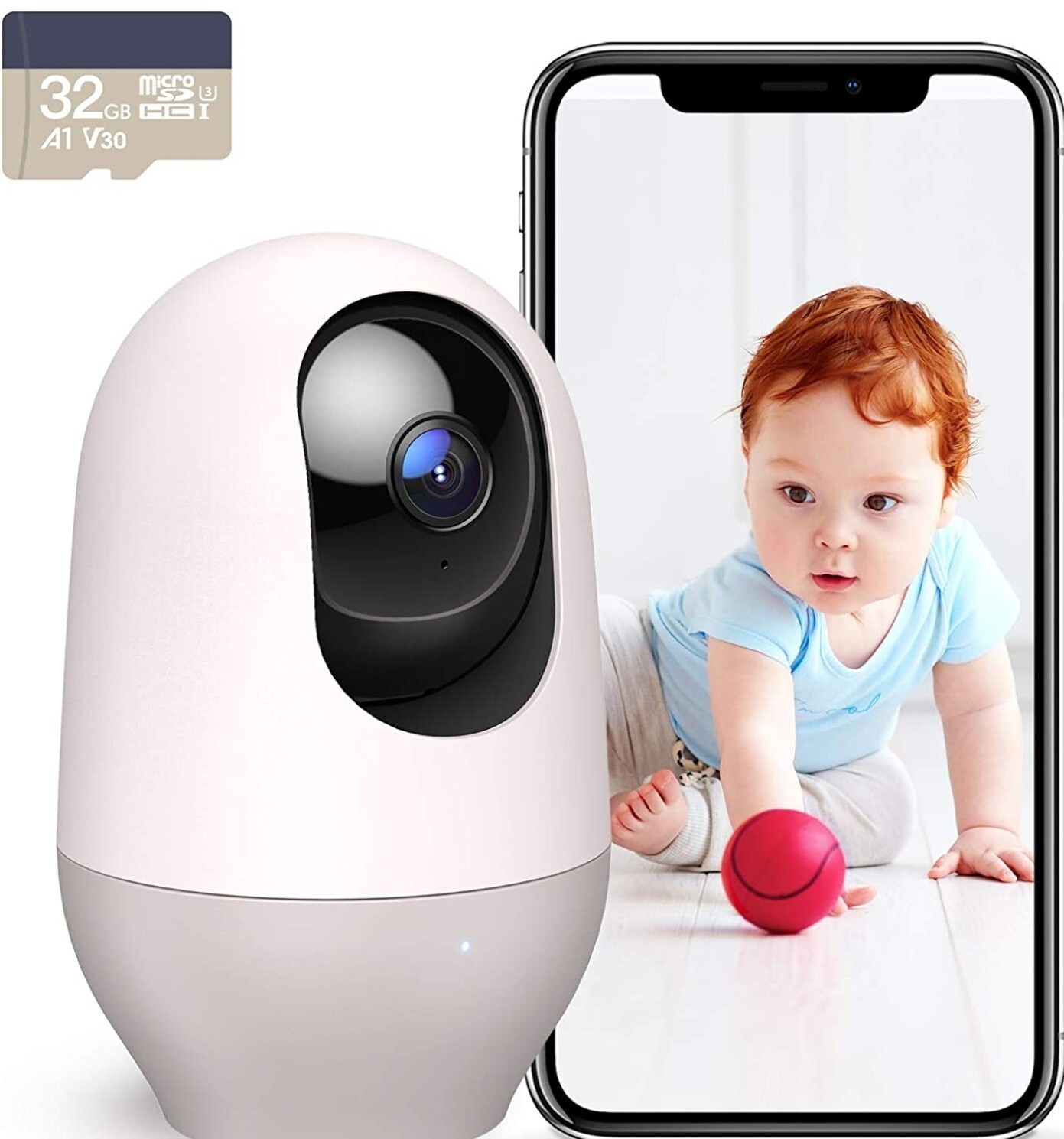 Nooie Baby Monitor with Camera, WiFi Pet Camera Indoor,Camera, 1080P Home...-image