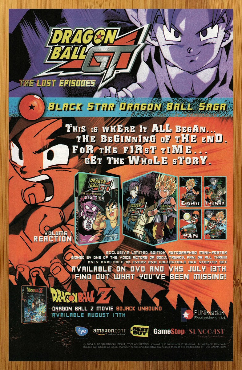 2004 Dragon Ball GT DBZ DVD Vintage Print Ad/Poster Official Promo