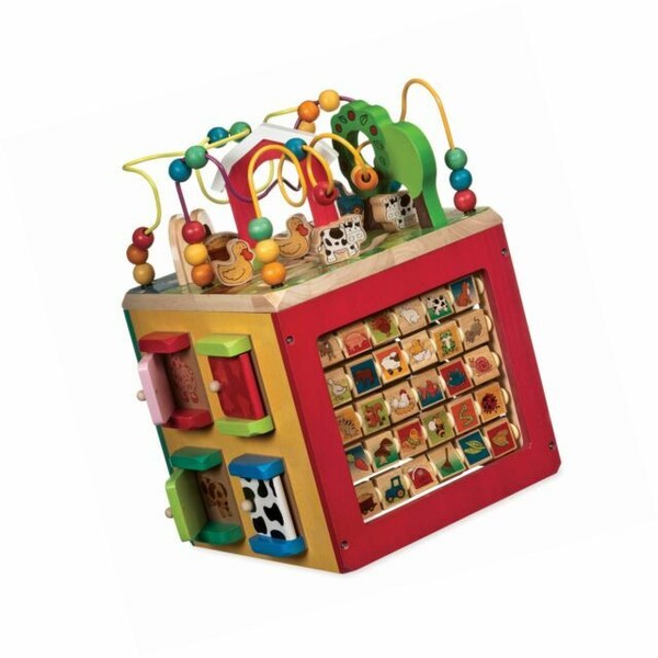 Battat Wooden Activity Cube Discover Farm Animals Center for sale
