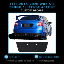 For 2015-2020 Subaru Wrx Sti Rear Trunk License Accent Insert Decal - Flat Matte