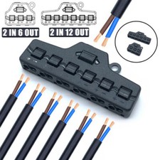 3/6 Ports Push in Fast Quick Wire Connector Distribution Wiring Cable Splitter