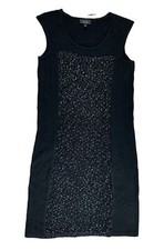 Apt 9 Sweater Dress Sleeveless Black White Knit Womens Small