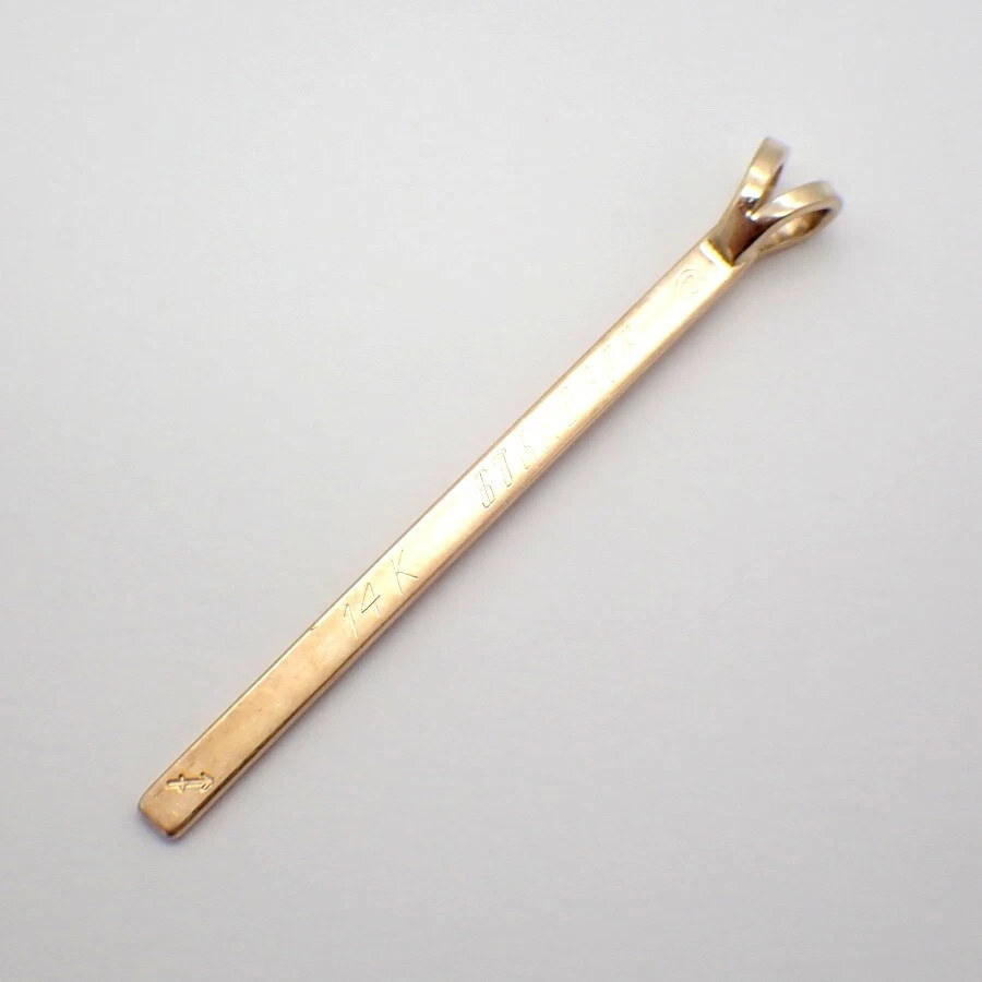 Astrology Symbols Bar Pendant 14K Yellow Gold Stardate eBay