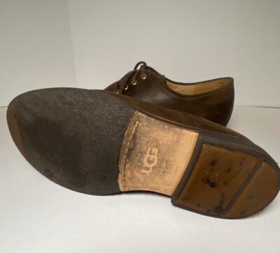 UGG Energy Comfort Brown Leather Lace Up Oxford Shoe Men display picture 2