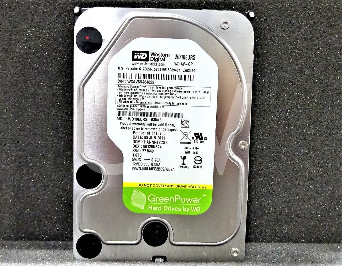 WD10EURS Western Digital AV-GP 1TB 5.4K RPM 3Gb/s 3.5