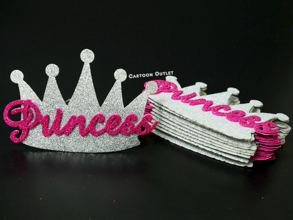 10 coronas de plata de princesa baby shower decoraciones de fiesta de espuma It's a Girl Favores Foto 3 de 4
