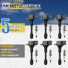6X Ignition Coil & Spark Plug For Nissan Altima Maxima Quest Murano 3.5 V6 UF349