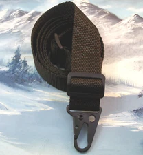 RIFLE SLING ~ 1 1/4" BLACK POLYPRO ~ HK1 ~ 1.25" x 53"