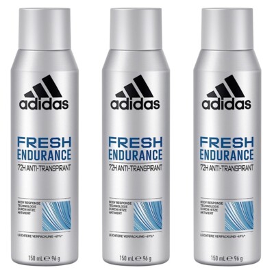  Adidas Fresh Endurance Deospray Männer Anti-Transpirant Bodyspray 72h 3x 150ml 