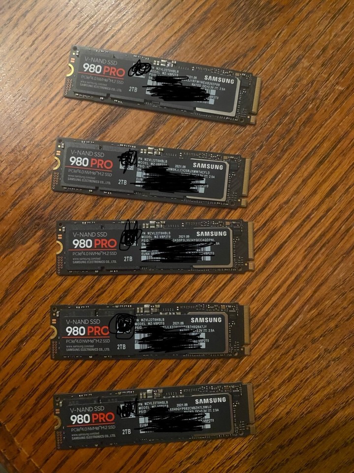 Valid Mfg. Warranty VNAND Samsung 980 Pro SSD 2tb PCMI NVMe M.2 Gen 4