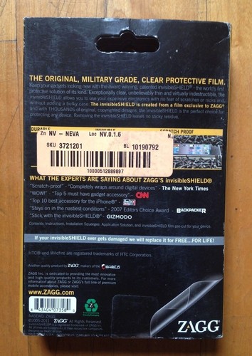 ZAGG Invisible Shield/ Screen Protector for HTC Wildfire Screen - Picture 4 of 4