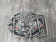 VTG 1990 LITTLE LEAGUE BASEBALL BELT BUCKLE YOUTH SIZE BY SISKIYOU BUCKLE CO.