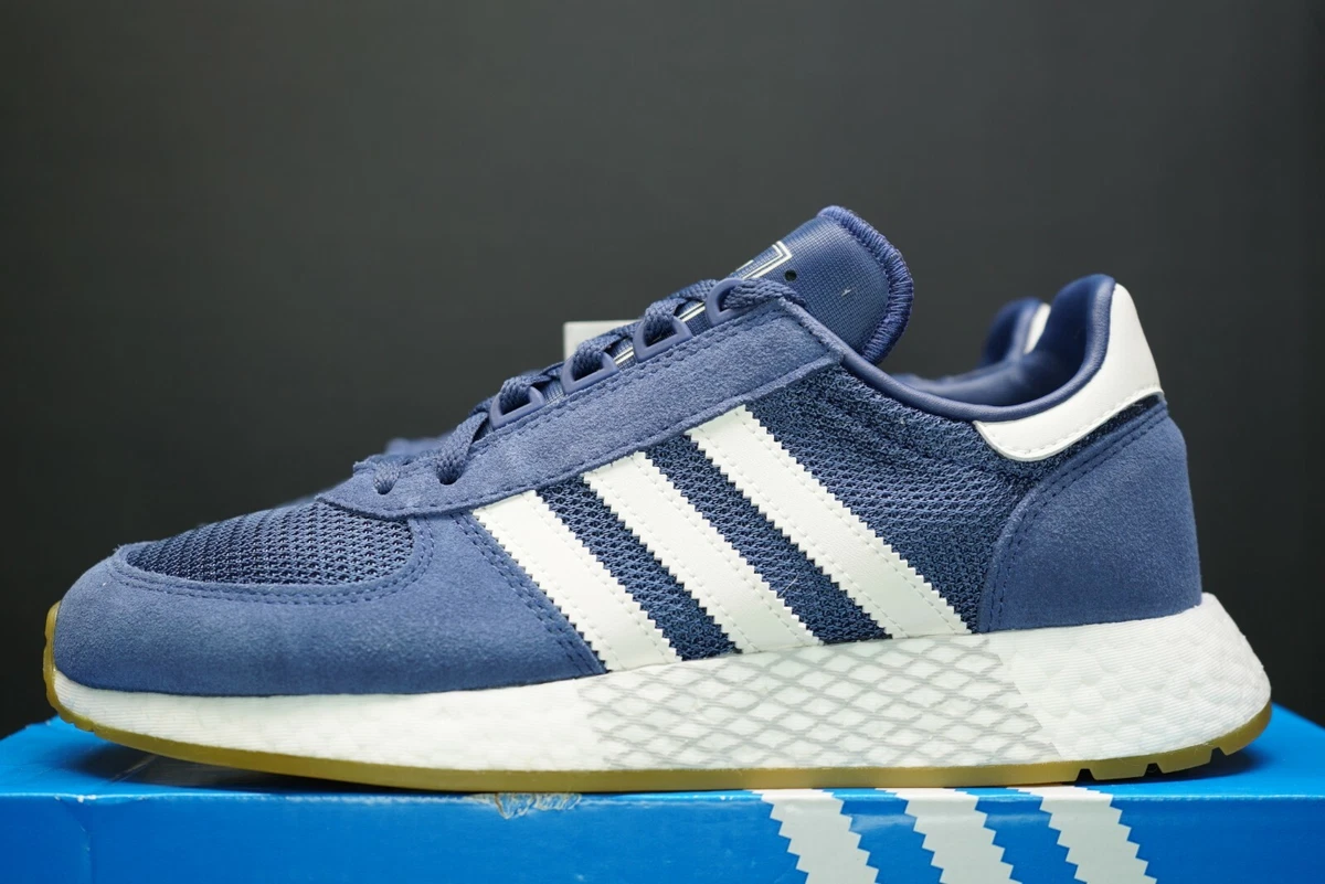 opvoeder Pool verjaardag Adidas Marathon Tech Shoes EF4394 Suede Tech Blue Gum Sole Size UK 6.5 New  OG DS | eBay