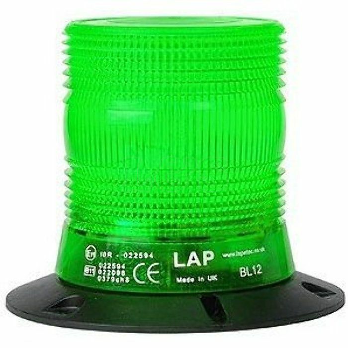 Green Xenon Pulsating Beacon with 3 Bolt Fixing