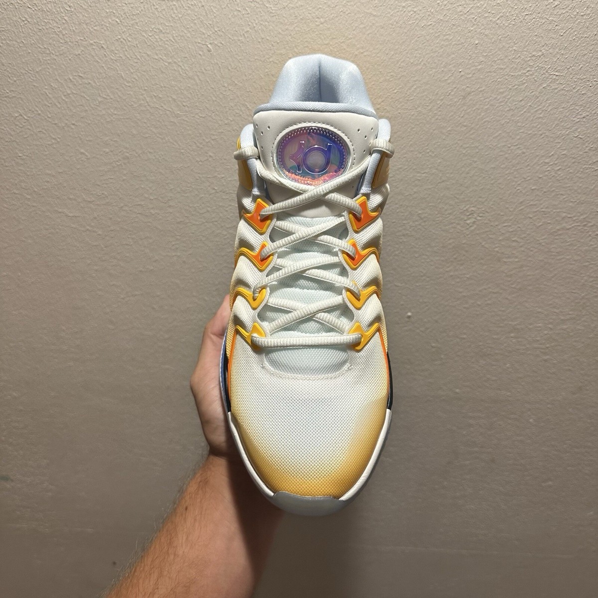 Nike KD 17 Sunrise White Orange Basketball Shoes Mens Sizes  display picture 2
