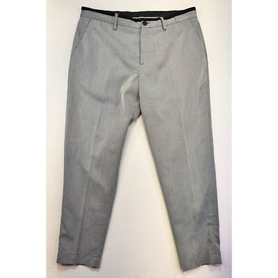 Zara Mens Straight Fit Dress Pants EUR 42 USA 32 Gray | eBay
