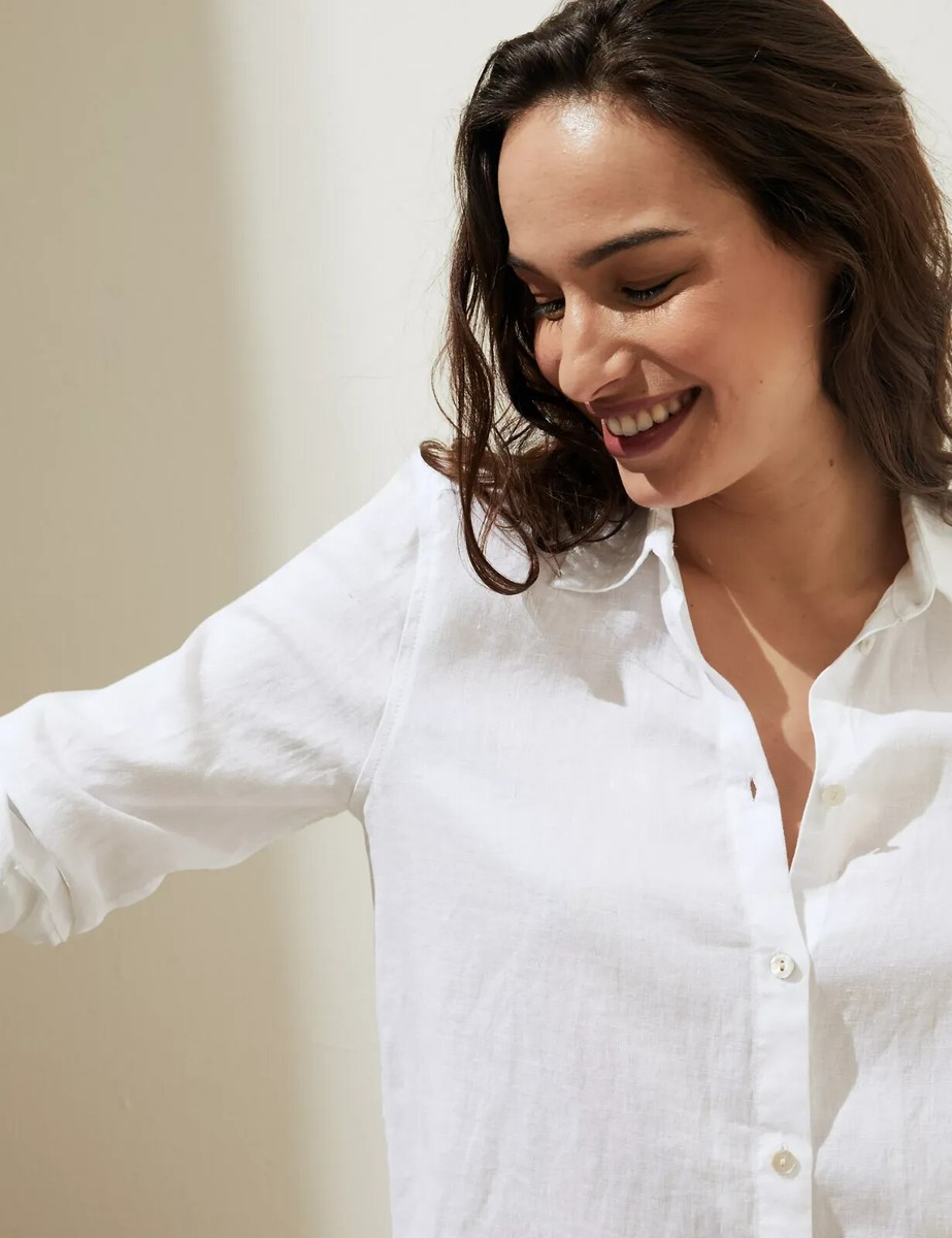 m&s white womens shirt
