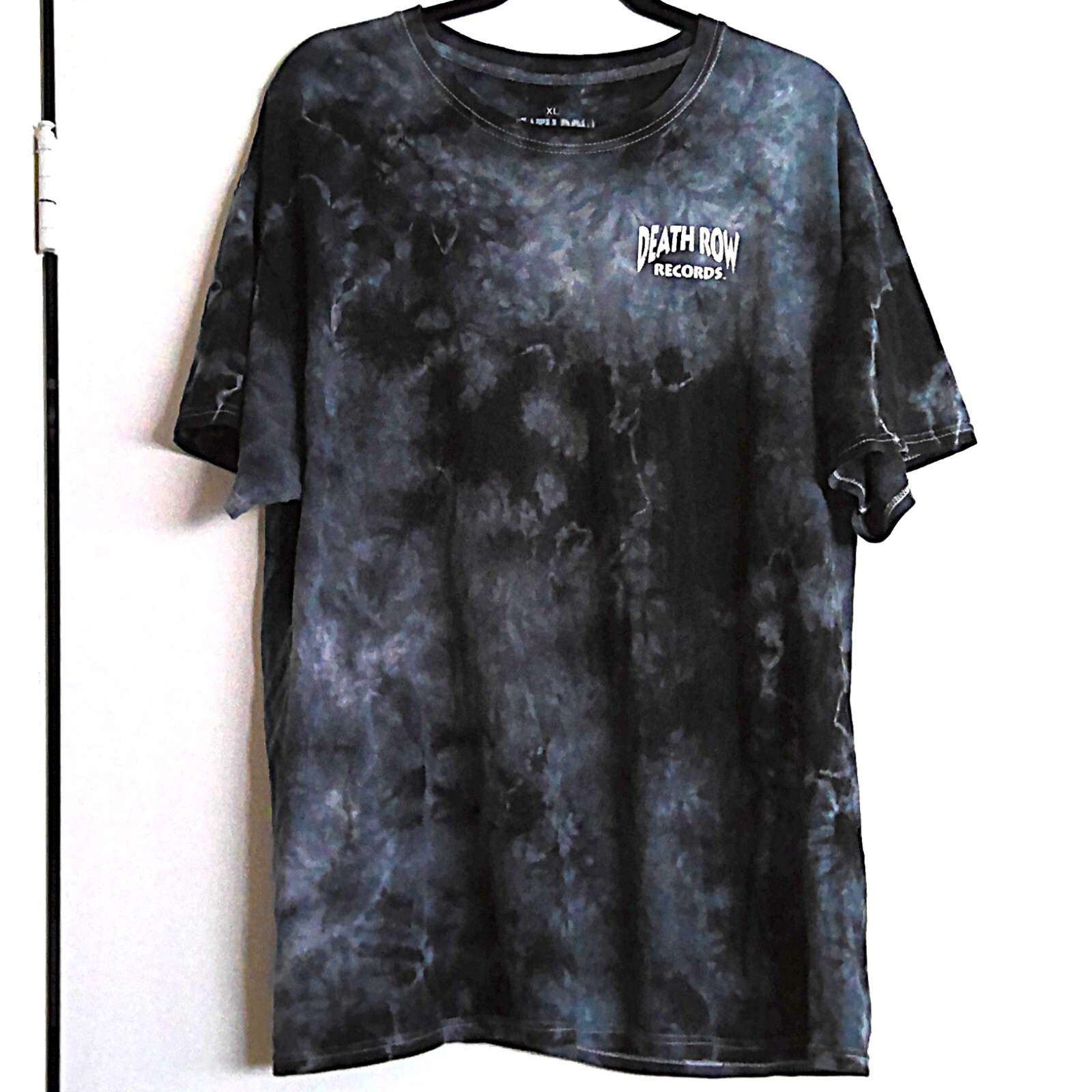 FILA T shirt Death Row Records uomo logo top manica corta grigio bluastro tie dye usata in ottime condizioni XL
