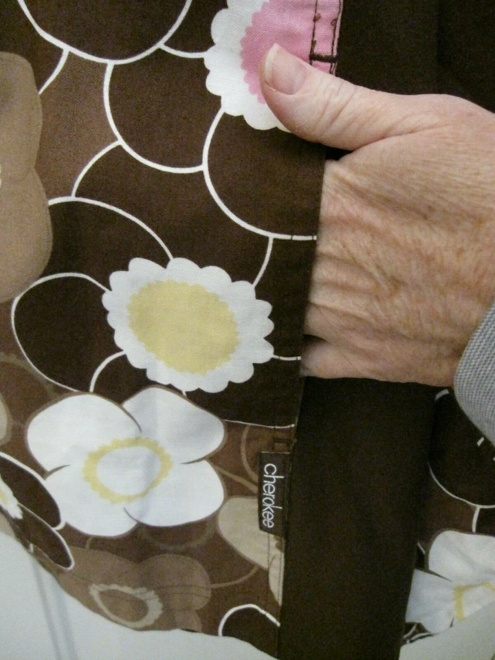 Cherokee Flexibles Women's Zip Front Warm-Up Jacket Floral Brown 5XL New - Image 3 of 4