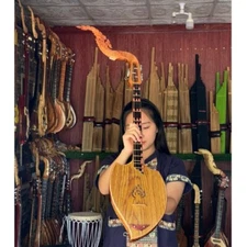 Electric Harp Guitar Phin Isarn Work Exquisite Handmade Traditional Musical V.1