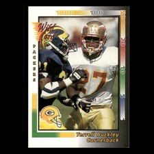 Terrell Buckley Rookie #235 1992 Wild Card Football Card NFL. rookie card picture