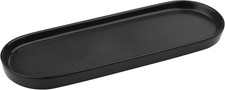Black Ceramic Vanity Tray Long Narrow Bathroom Kitchen Counter Organizer