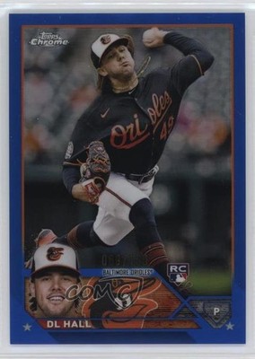 2023 Topps Chrome Blue Refractor 69/150 DL Hall #10 Rookie RC 0ok8