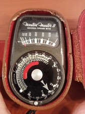 Weston Master II Universal Exposure Light Meter Model 735 Vintage  Leather Case