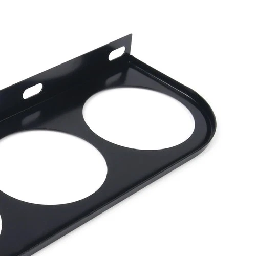 2'' 52mm Black 2 Dual Hole Gauge Meter Dash Pod Mount Holder Bracket Face Panel  - Picture 2 of 2