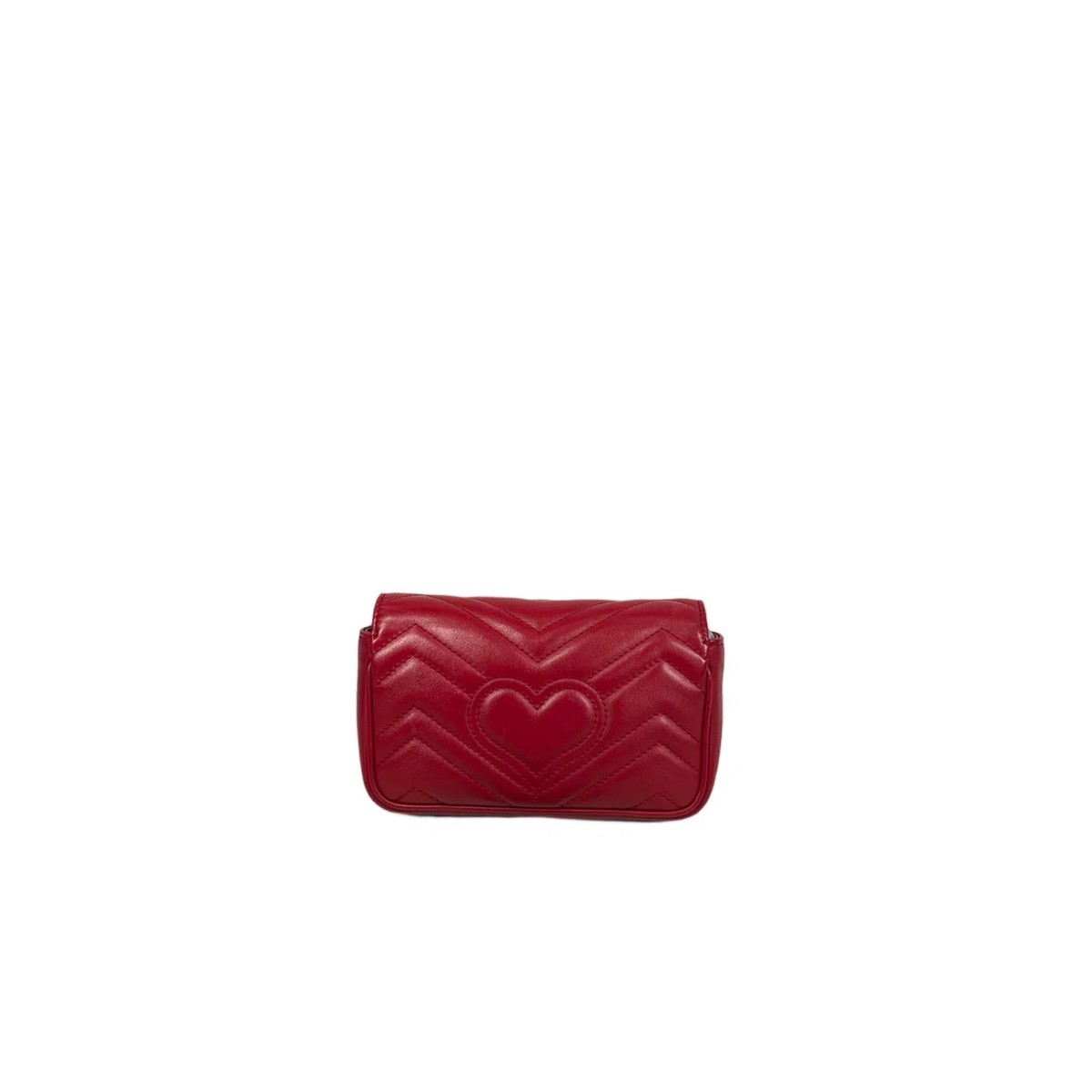 Gucci Chevron Super Mini Gg Marmont Red Calfskin (dh071526d9r) | eBay
