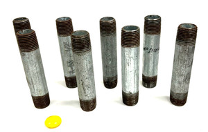 PIPE NIPPLES A-53 1/2" LENGTH 4" CARBON STEEL LOT OF 8