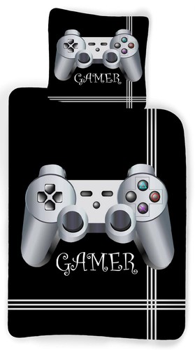 Gamer Bettwäsche-Set 135x200 80x80 Baumwolle Gaming Controller Zocker Bettzeug - Bild 1 von 5
