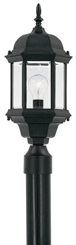 Designers Fountain 2976-BK 1 Light 8" Cast Aluminum Post Lantern - Black - Picture 1 of 7