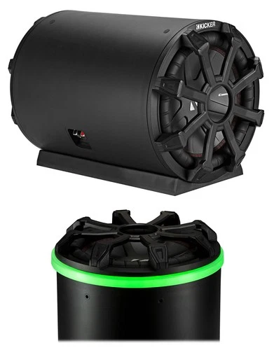 KICKER 46CWTB102 TB 10" 800w Marine Loaded Subwoofer Enclosure+LED Ring