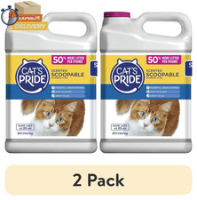  2 Pack  Scented Scoopable Cat Litter, 12 Lb Jug
