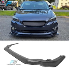 Fits 17-19 Subaru Impreza 4Dr IKON Style Unpainted Front Bumper Lip Splitter PU