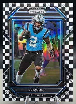 2022 Panini Prizm - D.J. Moore #41 Black & White Checker Prizm