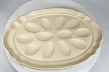 Vtg Pfaltzgraff Heritage Cream Oval Deviled E...