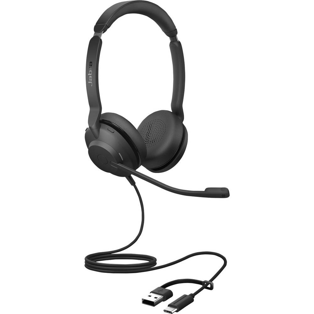 Casque supra-auriculaire Jabra Evolve2 30 SE noir pour PC et portable