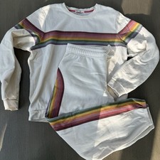 Marine Layer Rainbow Stripe Sweatshirt & Joggers Set L NWOT